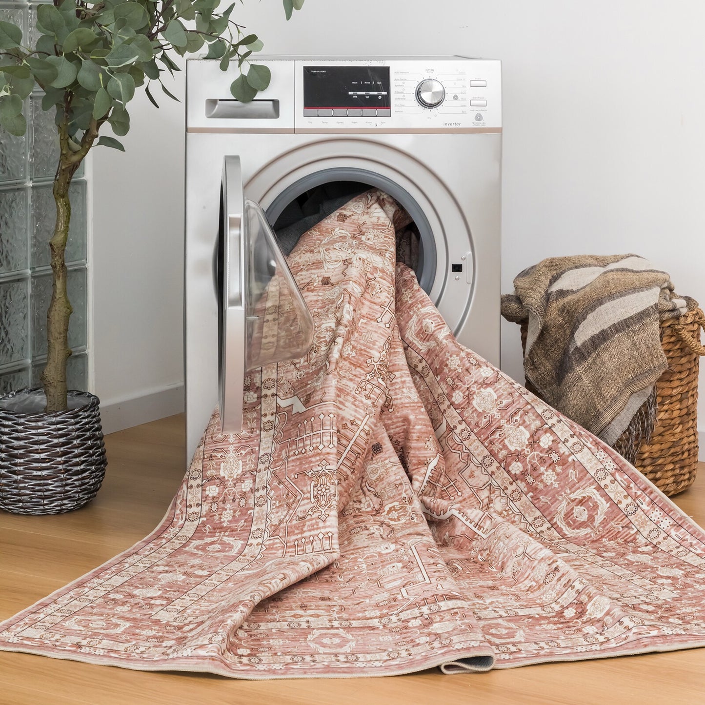 Terracotta Plush Floor Rug