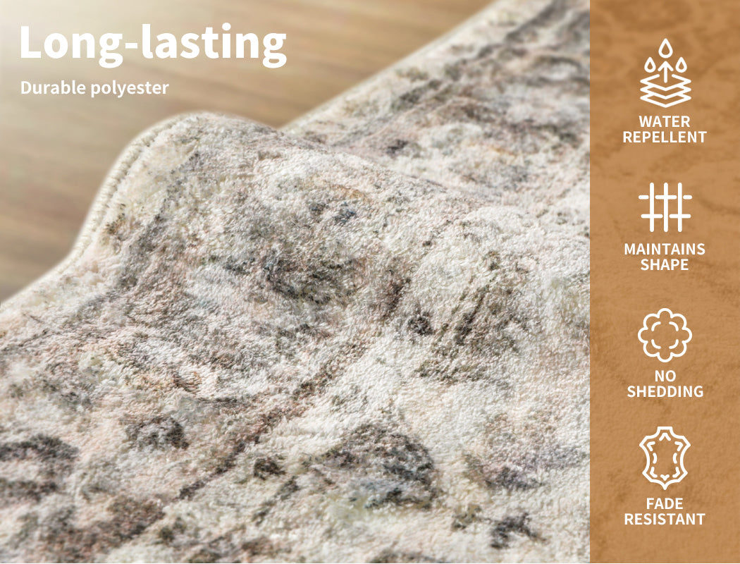 Marlow Driftwood Washable Rug