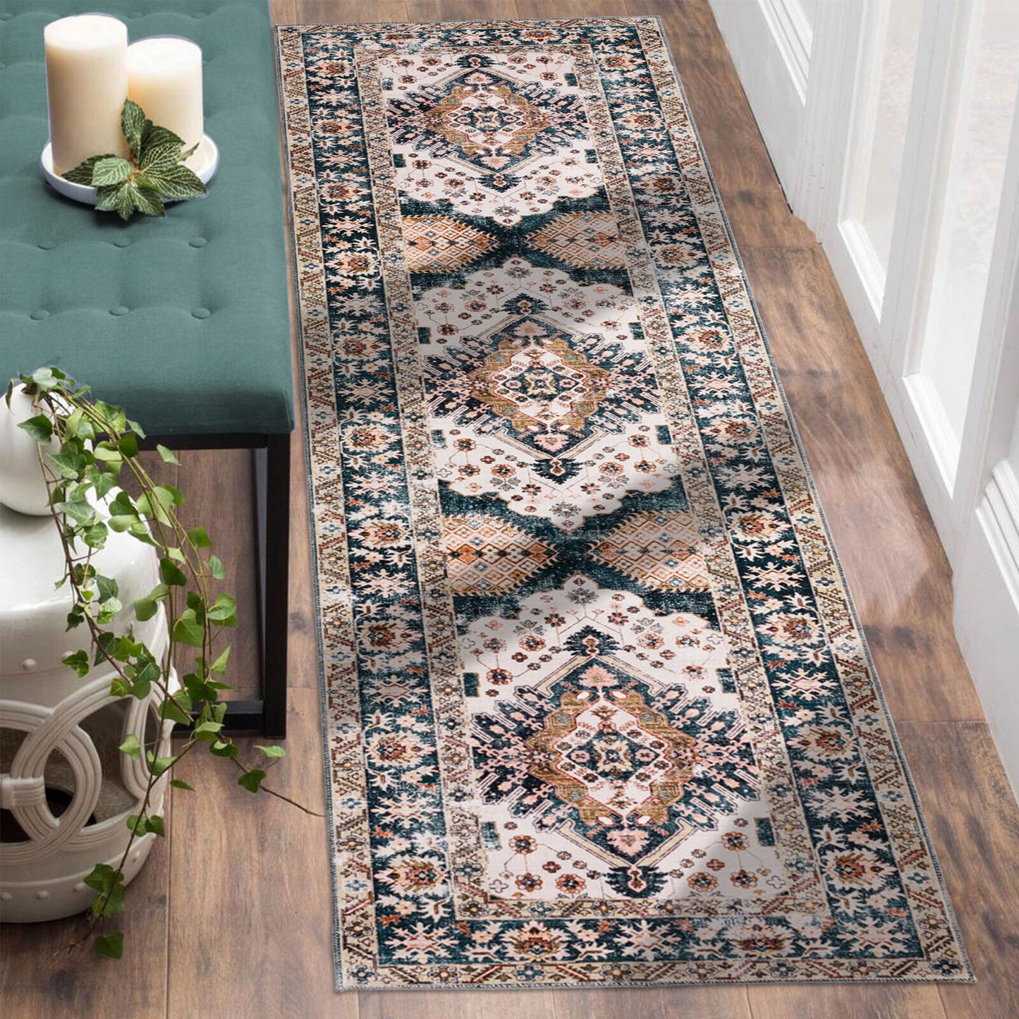 Retro Persian Rug Timeless Ivory Rug
