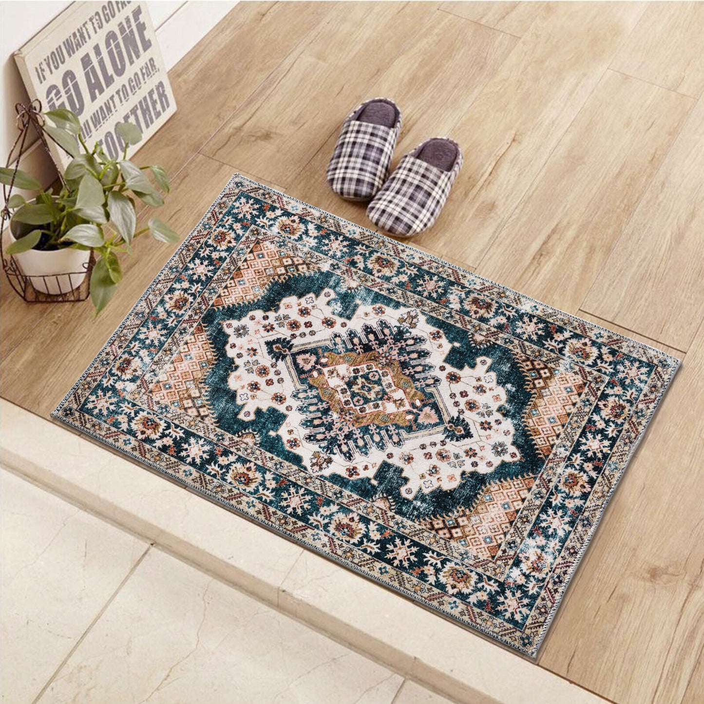 Retro Persian Rug Timeless Ivory Rug