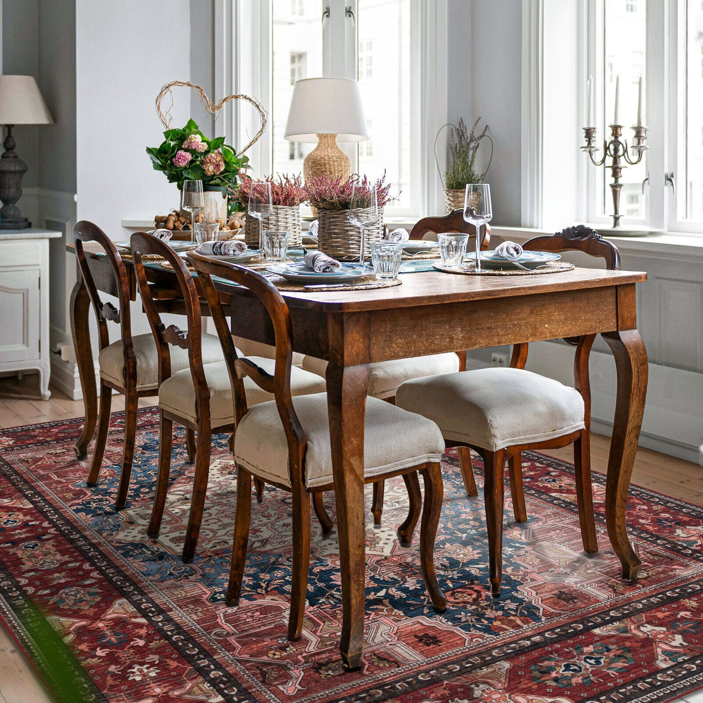 Retro Persian Rug Timeless Red Rug