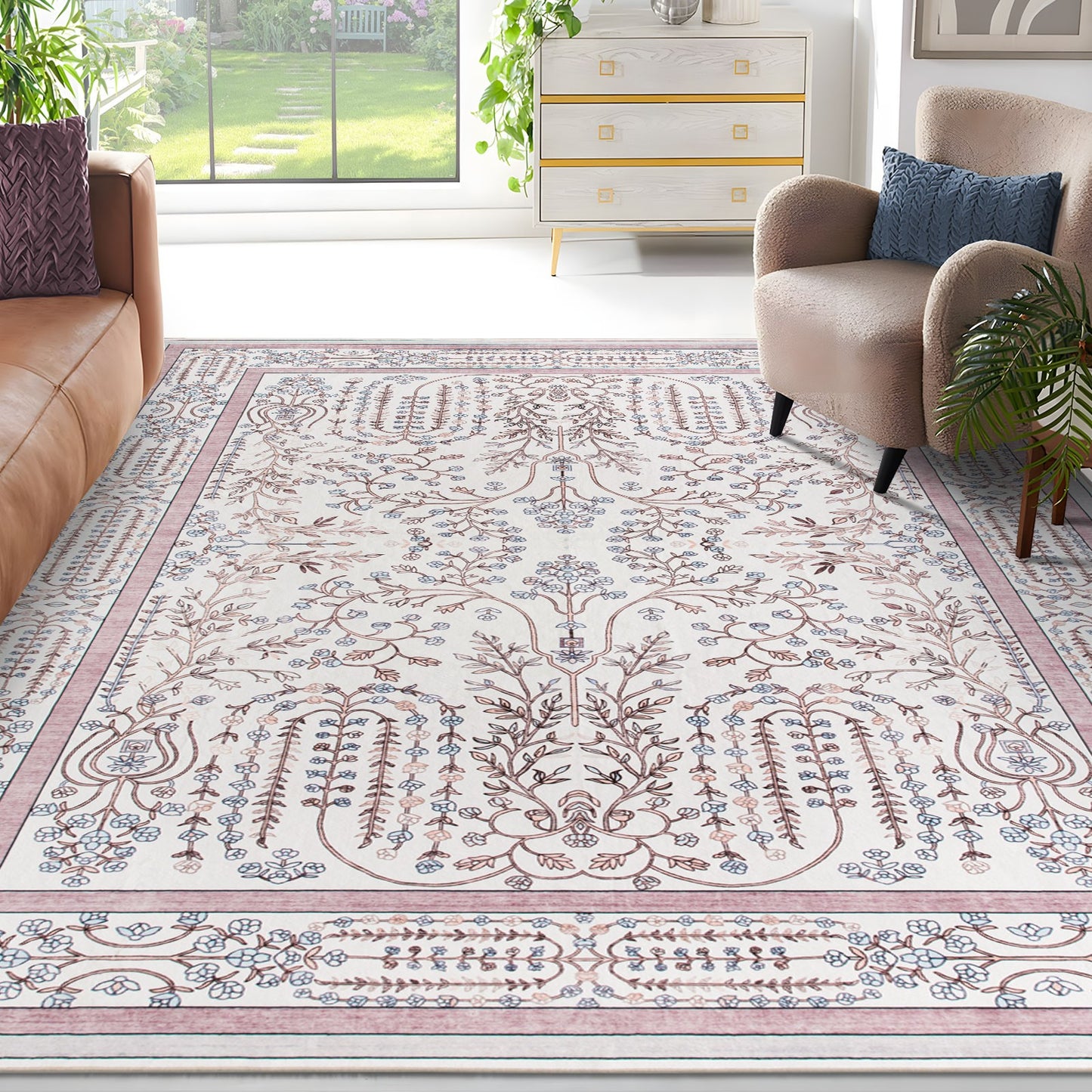 Kilim Rug Dusty Pink