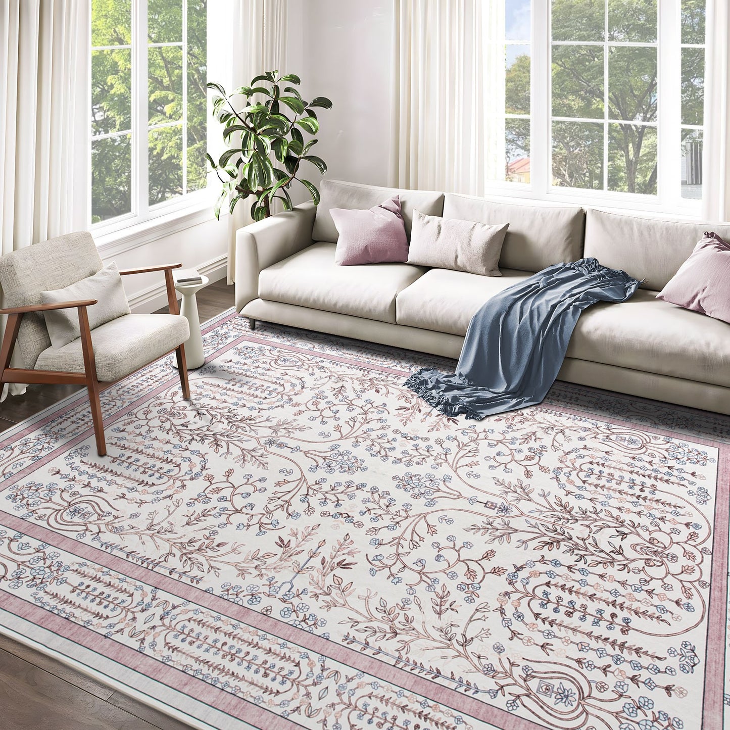 Kilim Rug Dusty Pink